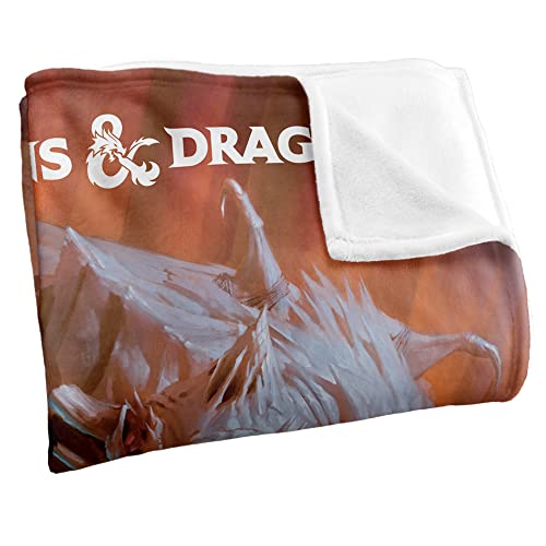 Plaid Dungeons & Dragons pour soirées jeux couverture douillette 152x127 cm