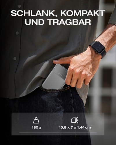 EF ECOFLOW Qi2 Magsafe Powerbank 5000mAh 30W mit USB-C-Kabel, Magnetische Power Bank Kabelloses Tragbares Ladegerät… – Ansicht 5
