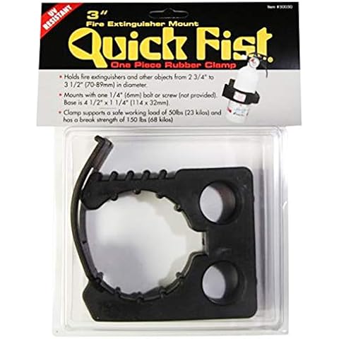 END OF ROAD 50050 3" Quick Fist Clamp for mounting tools & equipment (SIZE: 2-3/4 Inch To 3-1/4 Inch Clamping Diameter; 4-1/2 Inch x 1-1/4 Inch Mounting Area), Black Cover