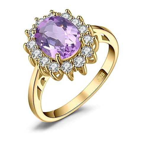 JewelryPalace Amethyst Halo Engagement Ring Cover