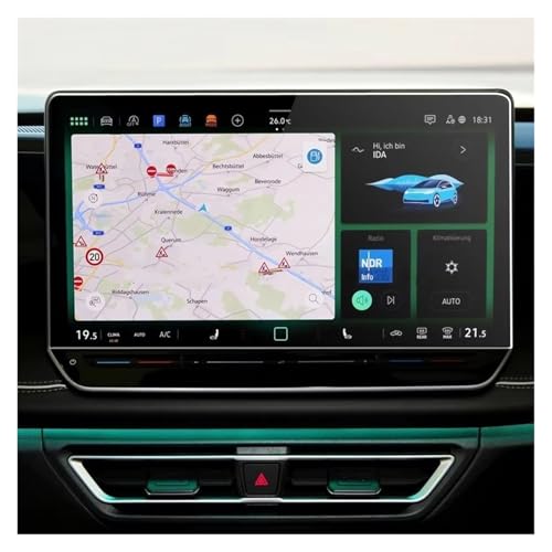 Protecteur écran verre trempé 15 pouces pour navigation VW Tiguan 2024