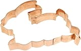 Old River Road Jumping Bunny Shape Cookie Cutter, Copper