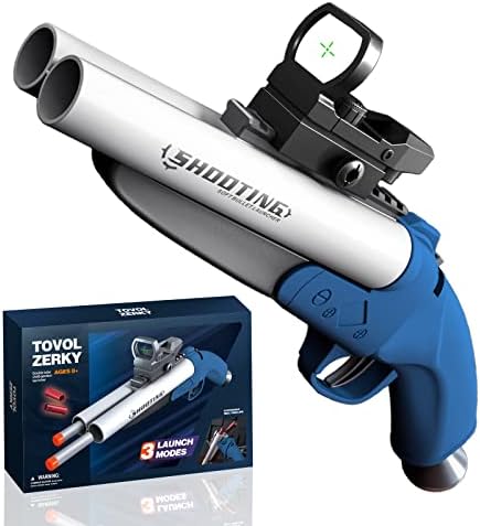 Tovol Zerky Double Barrel Toy Foam Blaster Shell Ejection Shot Gun Toy for Kid