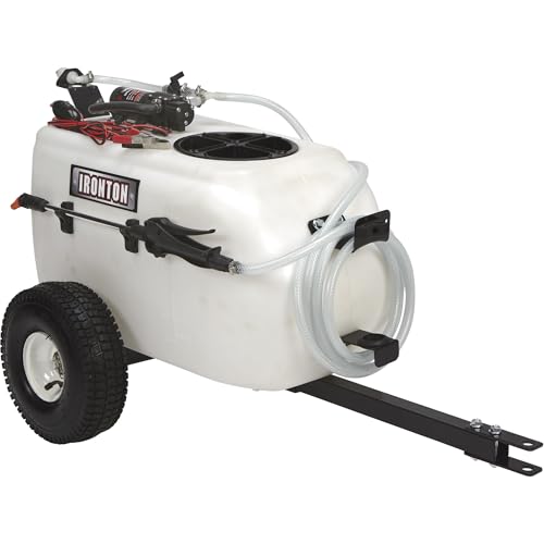 Ironton Tow-Behind Trailer Broadcast and Spot Sprayer - 13-Gallon Capacity 1 GPM 12 Volt DC