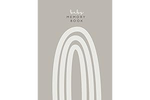 Baby Memory Book NEUTRAL RAINBOW: Chronological Modern Babybooks for Baby's First Year!