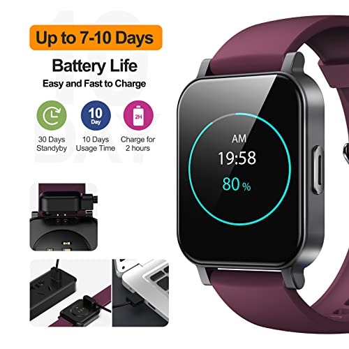 Eurans Smart Watch 41Mm, Full Touchscreen Smartwatch, Fitness Tracker With Heart Rate Monitor & Spo2, Ip68 Waterproof Pedometer Watch For Women Men Compatible With Ios & Android Phones #TOP6