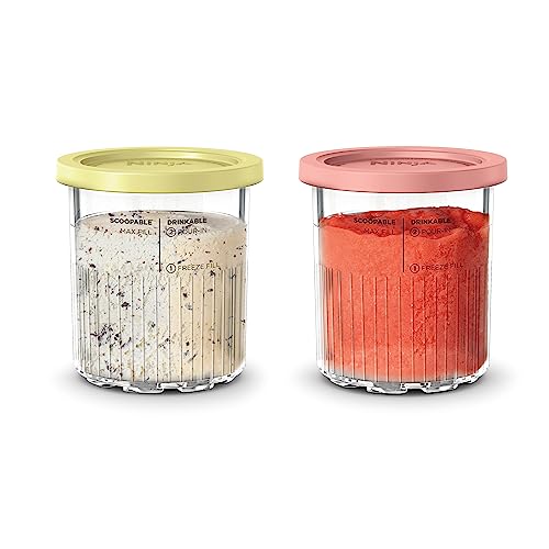 Ninja Creami Deluxe Pints 2 Pack, Compatible with NC500 Series Cr...