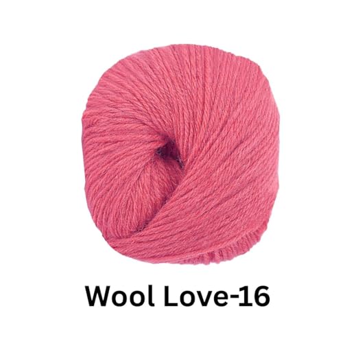 Image of VCR Pink Yarn, 25 Grams Hank, 85 Meters Length, 100% Merino Wool, Pack of 1, Shrink-Resistant Soft, Warm and Premium Wool Yarn for Knitting, Crochet and Craft Projects