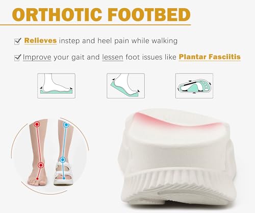 Image of KuaiLu Womens Orthopedic Walking Sandals with Comfortable Arch Support Plantar Fasciitis Relief Summer Outdoor Hiking Sport Recovery Adjustable Strap Athletic Chunky Cushion Shoes