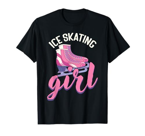 Eisläuferin Schlittschuhlaufen Mädchen Eiskunstlaufen T-Shirt