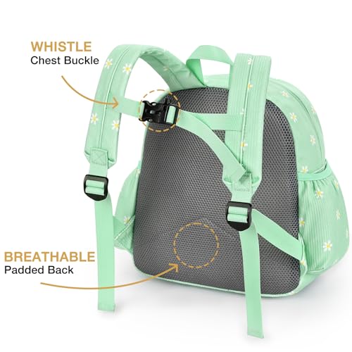 Image of STEAMEDBUN Corduroy Toddler Backpack for Girls 2-4: Kids backpack for Boys Girls - 12 inch Preschool Kindergarten Backpacks - Daisy