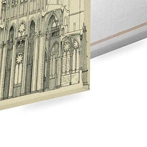 Tableau architecture Notre-Dame de Paris dessin plan toile 60x76 - 2