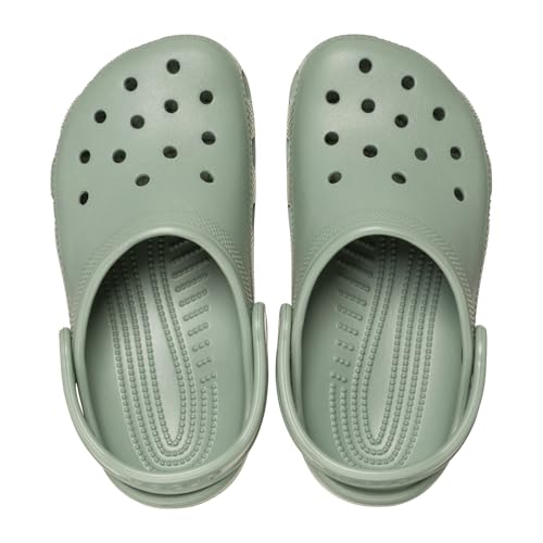 Image of Crocs Kids Unisex Classic Clogs (Little Kid /Big Kid), Moss, 13 Medium