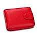 Porte-Cartes pour Femme, Porte-Monnaie Femme avec Fermeture éclair, Portefeuilles pour Femme élégant, Cuir Rouge, Portefeuille Anti-RFID, Rouge, Taille Unique
