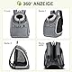ALLSOPETS Haustier Hunde Rucksäcke Tragbar Transport Rucksack Reisen Tragetasche für Haustiere Reisen Atmungsaktive Tagesrucksack für Große Katzen Kleine Hunde (Dunkelgrau)