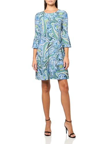 Image of Tommy Hilfiger Women's 3 /4 Bell Sleeve Jewel Neck Sheath Mini Dress