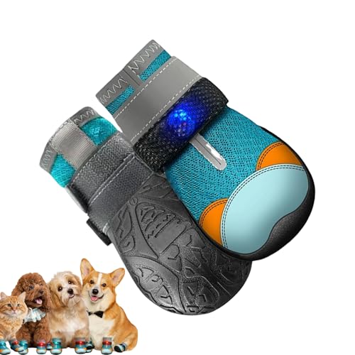 Shoes for Dogs Outside,Breathable Anti-Slip Pet Supplies - LED Puppy Shoes for Small Dogs,for Puppy Kitten Summer Outdoor Night 