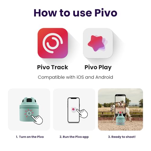 Image of Pivo Equestrian Pod Auto Tracking Phone Holder, Face, Body & Horse Tracker, 360 Rotation, 6 Speed, Stand for Video Recording with Remote Control (Green)