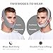 OIXXAF Chin Strap for CPAP Users, Chin Strap for Snoring, Chin Srap for Sleeping, Anti Snoring Devices Adjustable, Breathable and Reusable, Chin Strap for Men and Women to Graphene Stop Snoring (grey）