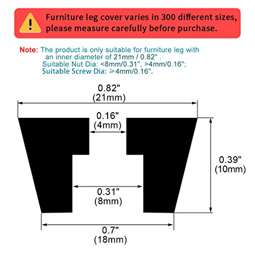 sourcingmap 35pcs Rubber Feet Bumpers Furniture Table Amplifier Speaker Cabinet Leg Pads, D21x18xH10mm - Image 2