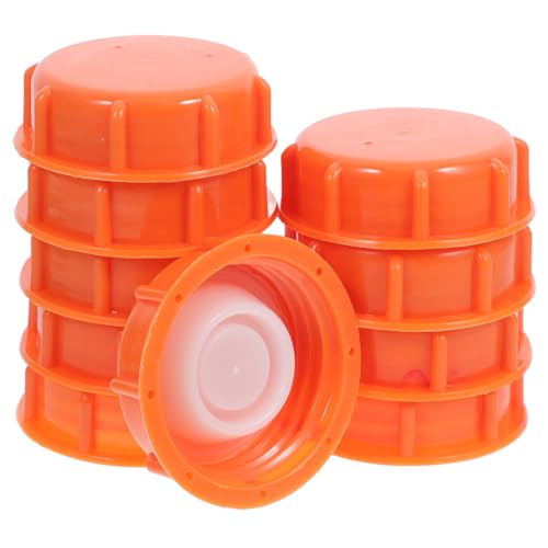 WOONEKY 10pcs Anti-theft Cover Plastic Bung Plug Cover Bung Caps Steel Drum Barrel Chemical Barrel Cover Drum Lid Plastic Bung Caps Gallon Drum Bung Steel Bung Cap Pe Orange re-usable