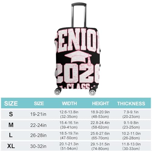 Senior Class Of 2026 Graduation Luggage Covers Washable Travel Suitcase Cover Elastic Baggage Protector2