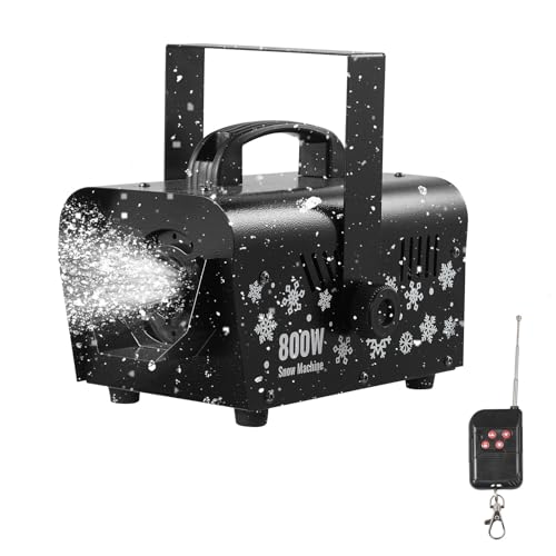 VEVOR Snow Machine, 800W Handheld/Hanging Snow Maker, Portable Wireless Remote