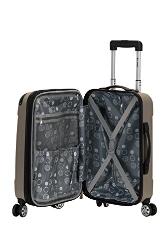 Image of Rockland London Hardside Spinner Wheel Luggage, Silver, Carry-On 20-Inch