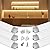 Muzata 6Pack 3.3FT/1M V Shape LED Channel Silver Aluminum LED Strip Diffuser Channel with Milky White Cover Frosted Corner Lighting Easy Installation V1SW WW 1M