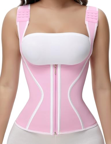 Image of SHAPSHE Waist Trainer for Women, Tummy Control Sports Girdle, Workout Body Shaper with Adjustable Shoulder Strap