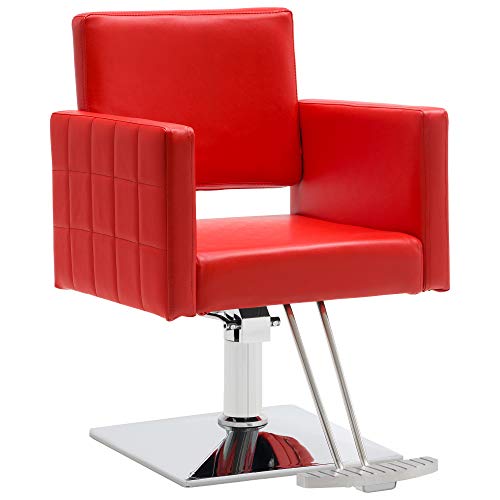 BarberPub Salon Chair for Hair Stylist 360 Degree Swivel 8821Black | PVC Leather 330 lbs Capacity Easy to Clean 360 Rotation Adjustable Height For Barbershop&Home Salon Adult product thumbnail 14