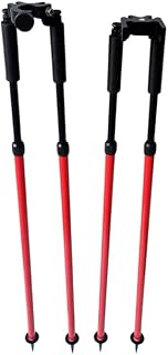 Set of 2 Bipods Grade Rod Leveling Staff Prism Pole Levels Surveying Equipment - Calif International