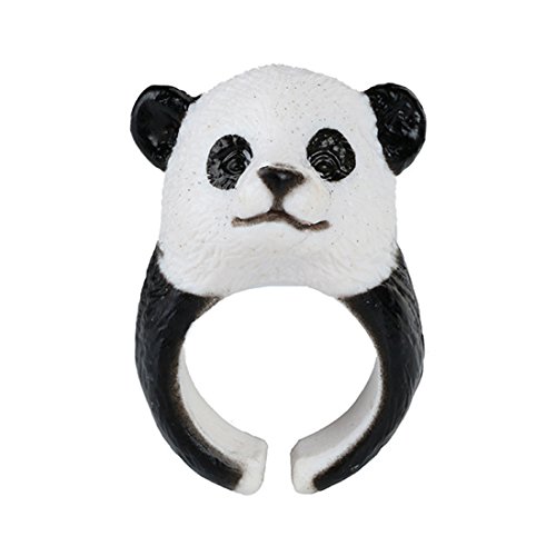 Preisvergleich Produktbild Caimeytie Schmuck Mädchen Ringe Panda Einstellbar 3D Kreativ Persönlichkeit Geschenke