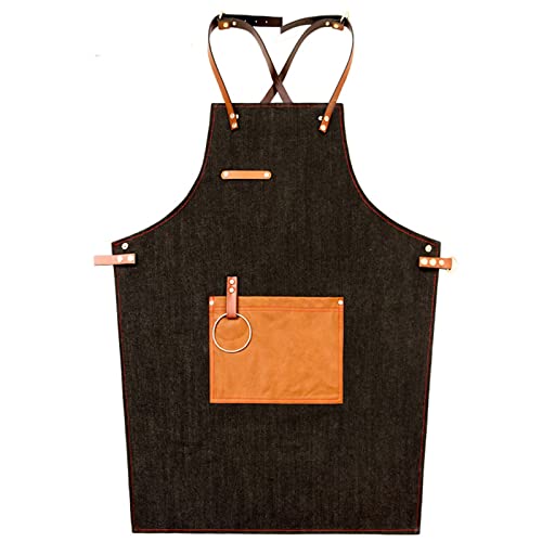 FYYYY Delantal Cocina, Delantal De Herramientas Multiusos con Toallero, Mono De Lona, Barbacoa/Pintura/Cocina para…