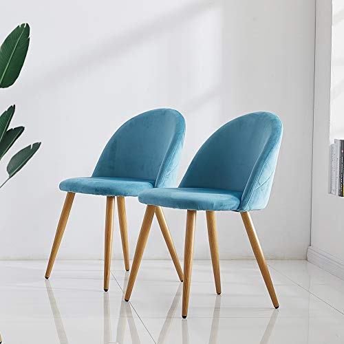 Set di 2 Sedie da Pranzo in Velluto Sedie da