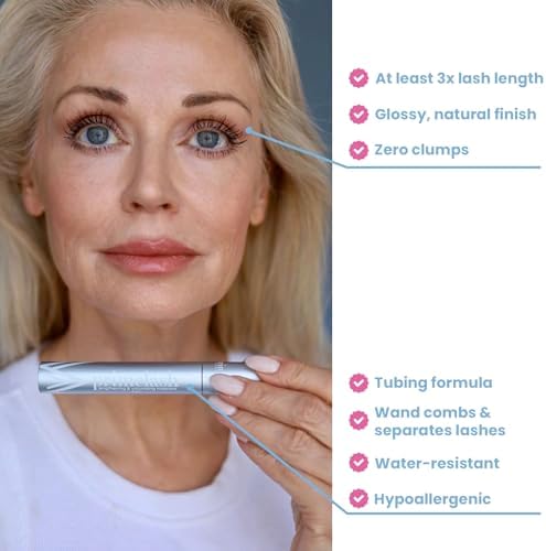 Prime Prometics PrimeLash Mascara for Older Women – Volumizing, Incredible Length in 2 Coats – Long-Stay, Zero Clumps, Hypoallergenic (Black) - 1