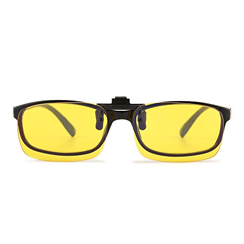 Image of Clip on Anti Blue Light Filter Glasses UV Blocking Anti Eye Strain Unisex (2pcs Yellow)