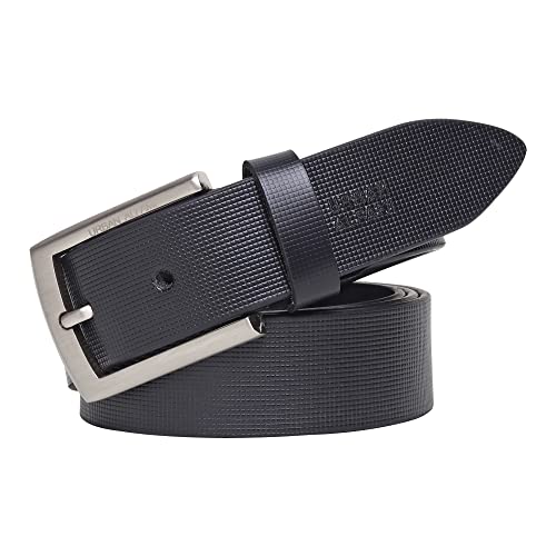 Image of Urban alfami Genuine Leather Belt for Men | SQ-104 | Size 28-46 (BLACK SQ104, 46)