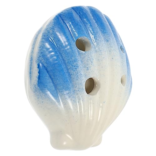 SECFOU 6穴セラミックオカリナ 初心者向けポータブル楽器 耐久性のある漫画デザイン貝殻型 練習用管楽器 室内屋外装飾にも