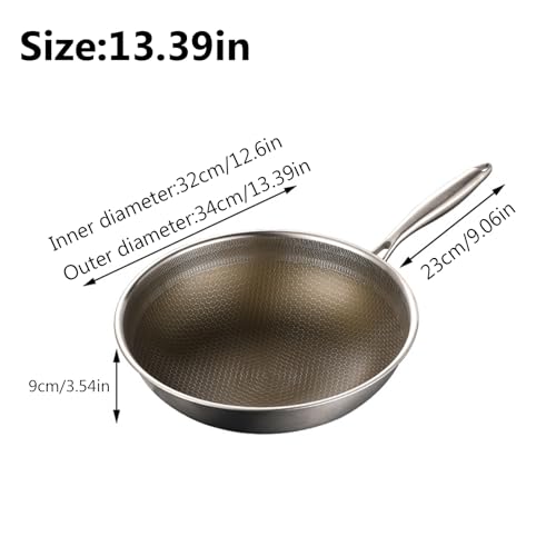 Wok cuadrado antiadherente de titanio 13.39 in miniatura 3