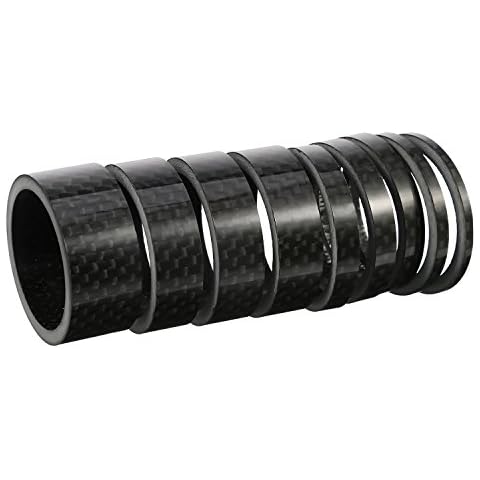Sumind 9 Pieces Bike Bicycle Carbon Fiber Headset Spacer Kit Cover