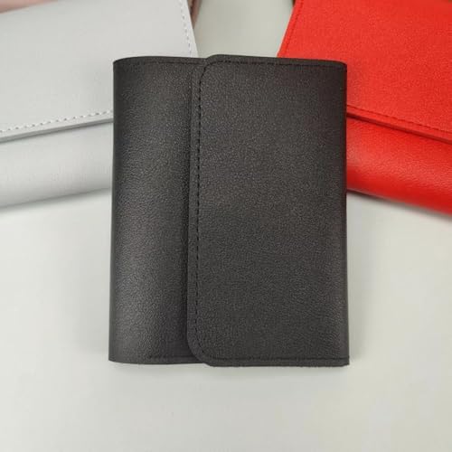 PU Leather Girl Credit Card Holder Multifunction Ultra-thin Solid Color Small Coin Purse Trip