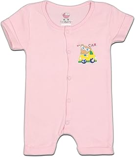 TiniBerry 100% Cotton Rompers/Sleepsuits/Jumpsuit/Bodysuit Night Suits for Baby Boys &amp; Girls, Infants, New Borns (Pack of 1)