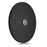 HD Bumper Plates 2' (Single) - One (1) 25 LB Single Rubber Weight Plate in Pounds (LB) for Olympic...