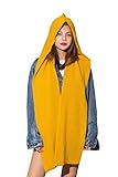 Versand aus China YueLian Damen Kapuzenschal Gestrickte Winter Schals Warme M¨¹tze(Gelb)