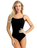 XUNZOO Womens Solid Sleeveless Built-in Shelf Bra Breathable Stretchy Bodysuit Leotards Dancewear...