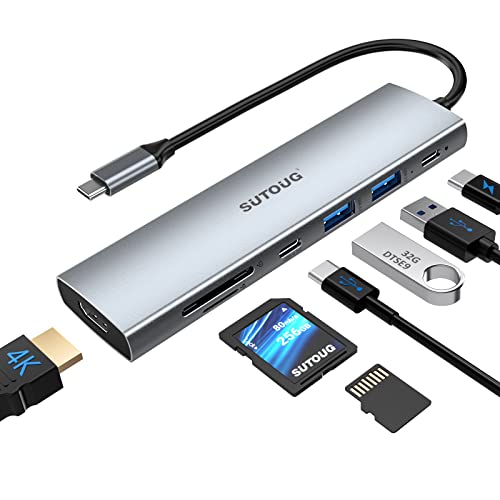 Docking Station, 7 in 1 USB C Hub with HDMI 4K@30hz Output100W Type C Charging Port - image 1