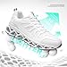Mens Walking Shoes Fashion Athletic Sport Running Tennis Sneakers Blade Non Slip Breathable Mesh Casual White