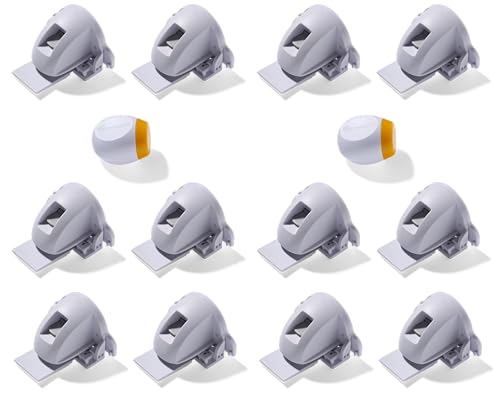 Safety 1st Adhesive Magnetic Cabinet Locks, Includes 12 Child Locks for Cabinets & Drawers, 2 Keys, White