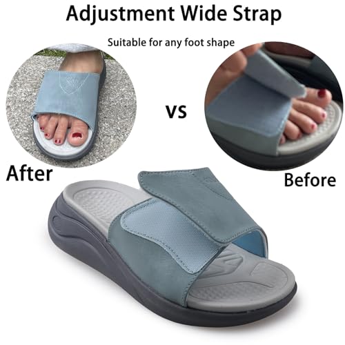 Slide Sandals for Women with Adjustable Width Orthopedic for Swollen Feet | Foot Pain Relief3